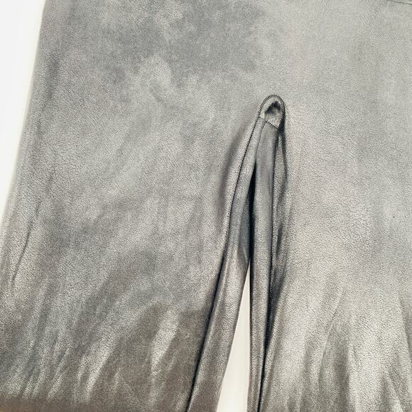 Black faux leather Spanx leggings size XL long length - Picture 4 of 6